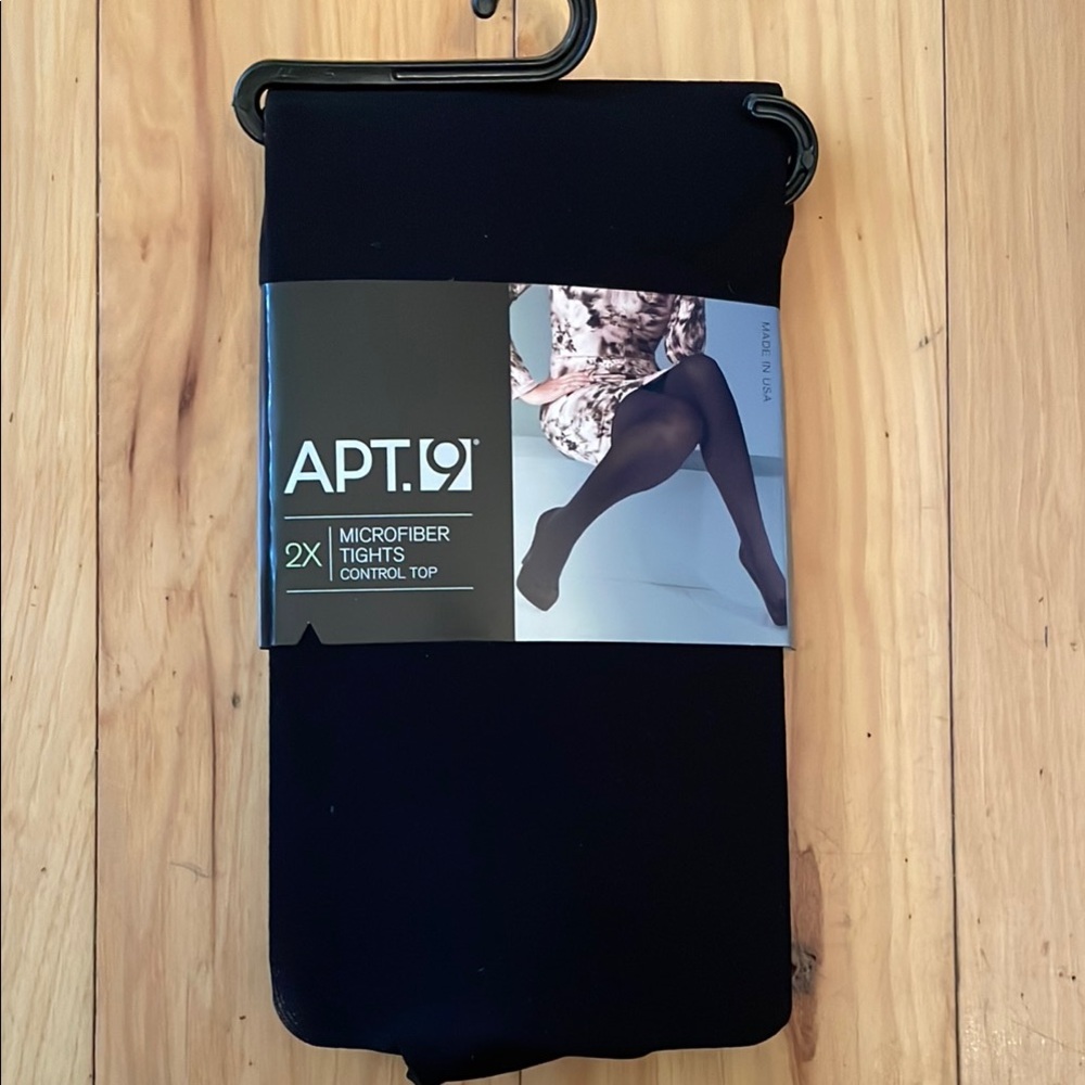 APT. 9 Black Microfiber Tights